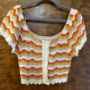 Love Collette Ruffled Knit Top
